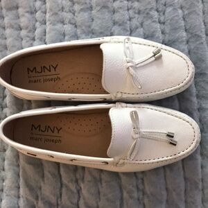 NWOT Marc Joseph White Leather Loafers